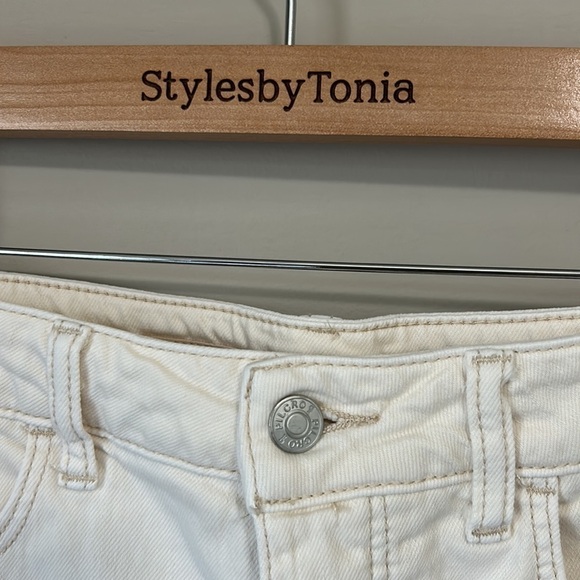 ANTHROPOLOGIE Pilcro and the Letterpress White Distressed Button Fly Short Sz 30 - Picture 2 of 16